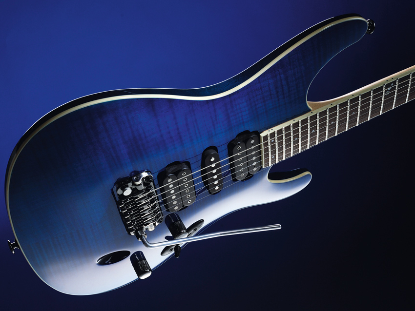 The Ibanez SV5470F Prestige is solid mahogany with a maple top